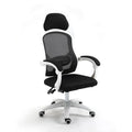 Ergonomic rotating gaming chair with high resilience sponge seat, linkage armrest, nylon wheels, and reclining backrest