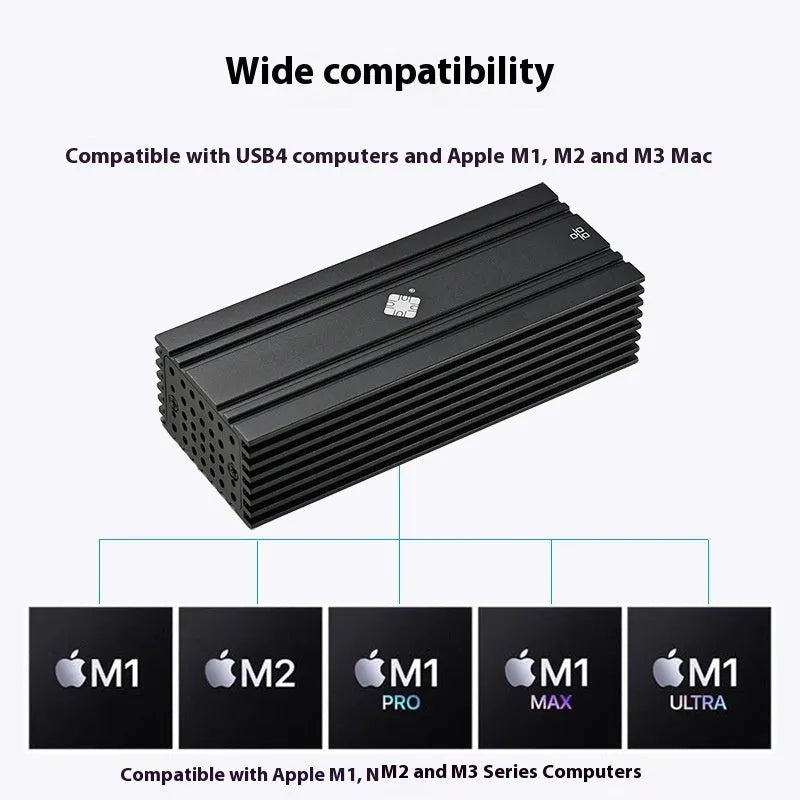 Black Leyu USB4 to RJ45 10 Gigabit Ethernet network adapter with attached USB-C cable.