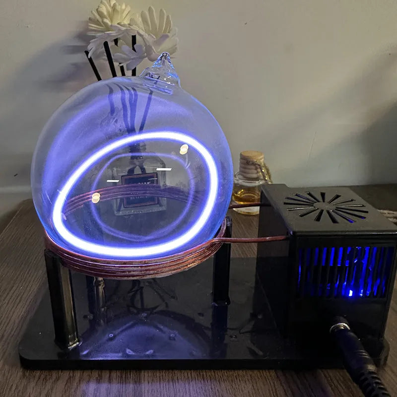 Plasma ring lamp with inert xenon reactor showing glow effect, 4-inch model