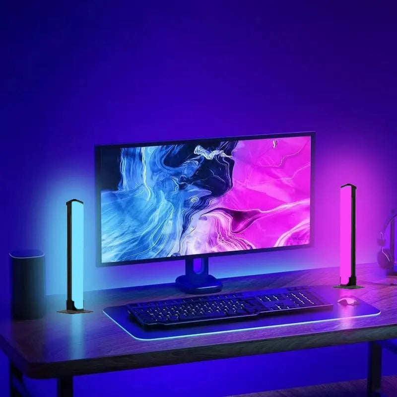 Music rhythm lamp LED contour light bar with 2.4G remote control and screen synchronisation