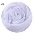Solid colour pearl chiffon scarf 70cm x 180cm for daily head covering, hijab, or shawl use
