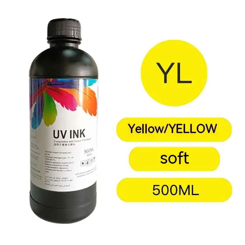 500ml Epson UV printer ink bottle for XP600 TX800 5th 7th generation flatbed printers