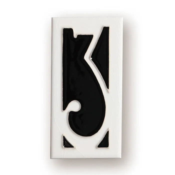 Handmade retro enamel art ceramic doorplate showing design options on a 76x152mm plate.