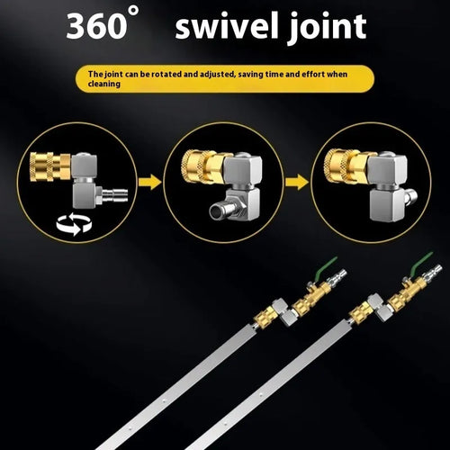 Stainless steel cleaning rod with three nozzles for car water tank and radiator cleaning