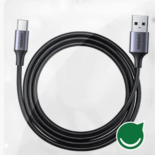 Lvlian black USB smartphone charging cable with straight connectors and 1 metre length