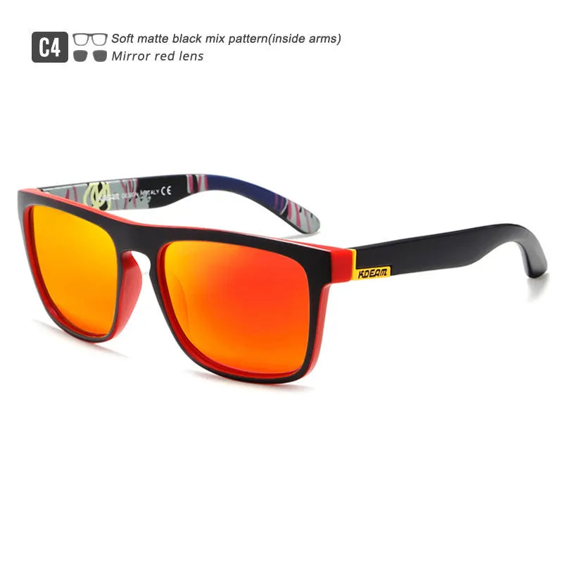 Men's polarized sports driving sunglasses with full frame, UV400 protection, and multiple colour options