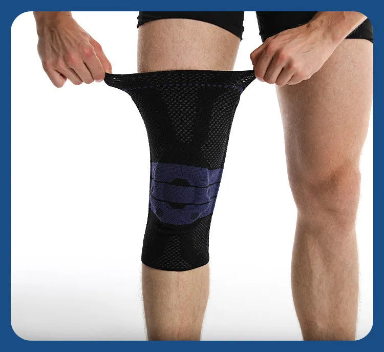 Adult sports knee pads in nylon spandex for running and basketball knee protection