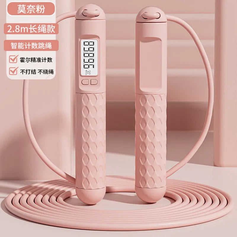 ABS plastic skipping rope with bearings in various colour and style options for fitness training.