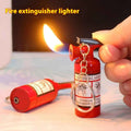 Creative bizarre aluminium alloy lighter set in various novelty shapes including vice hammer and fire extinguisher