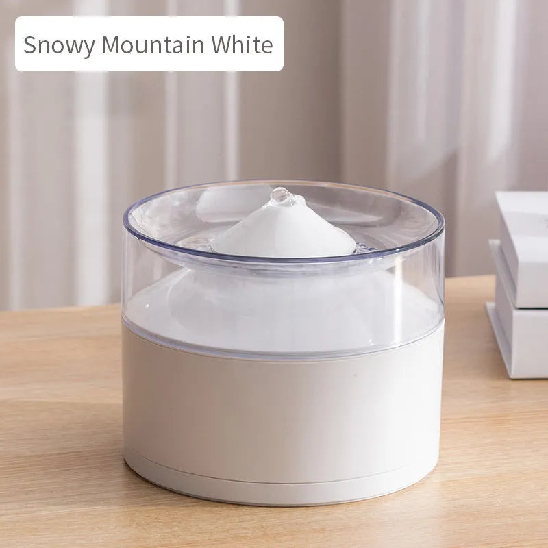 White ABS smart water dispenser cat drinking fountain with mobile drinking water, simple at-home pet supplies