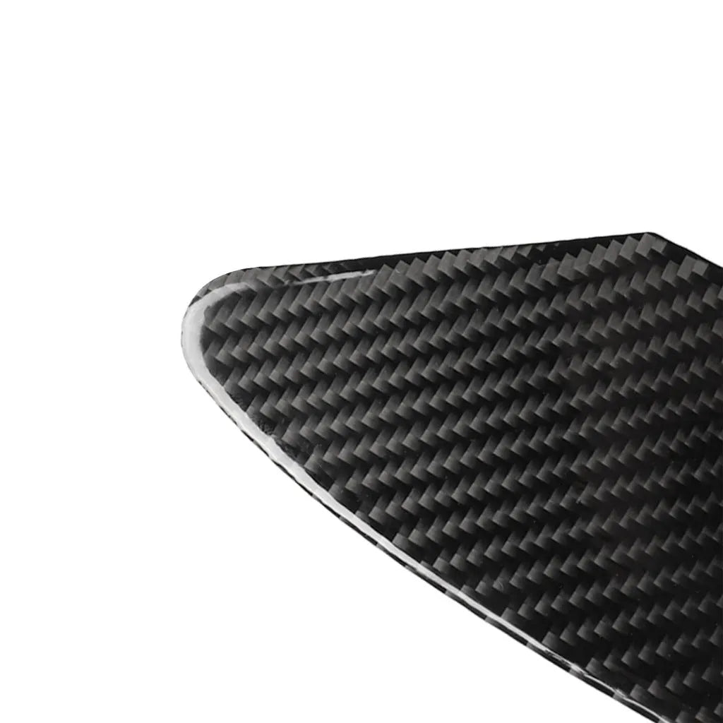 Carbon fibre decorative sticker for a USB charging port panel with 3M adhesive backing.