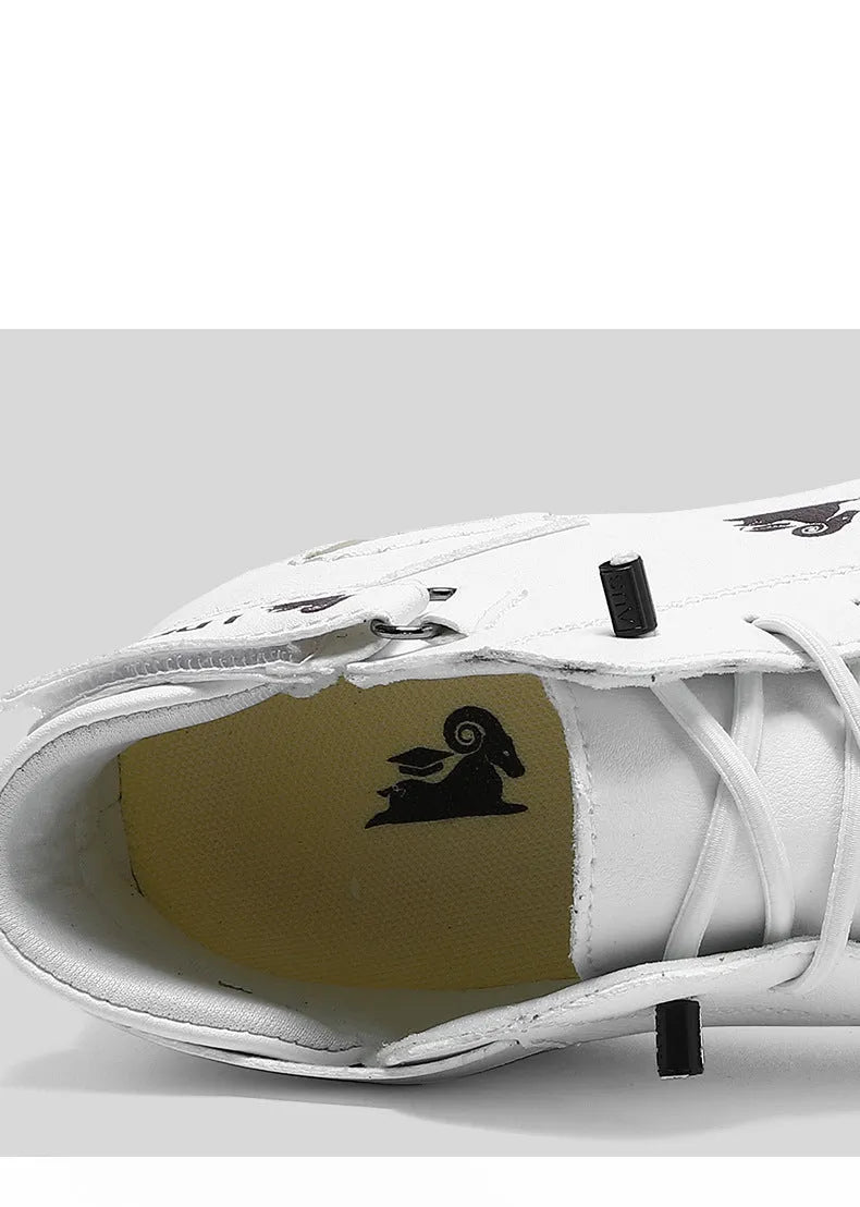 Men's khaki high top octopus shoes with a microfiber upper and non-slip rubber sole.