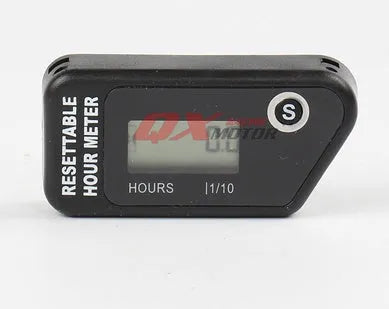 Black waterproof LCD single timing maintenance reminder timer for vehicles and machinery.