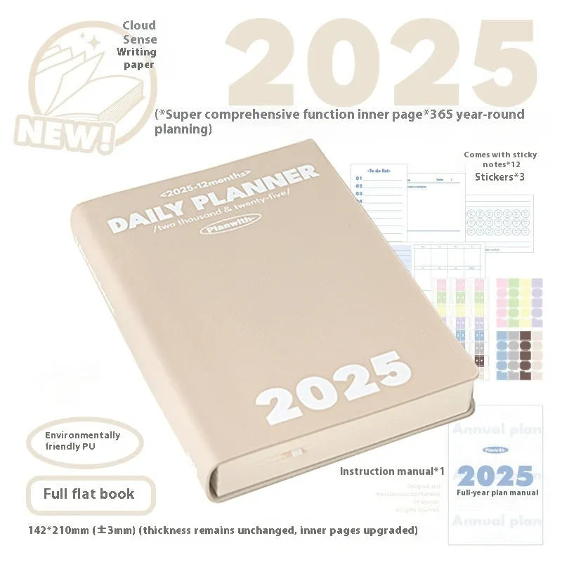 Waterproof notebook with PU cover for postgraduate entrance exam clock-in records in multiple colours