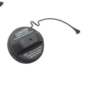 Black snap-on fuel tank cap for Toyota vehicle replacement.