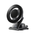 Aluminum alloy car phone holder titanium gray dashboard magnetic suction mount with Magsafe-style folding design