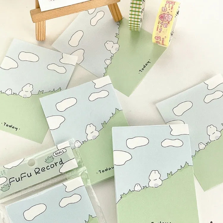 Heartbeat Delivery Series cartoon sticky note pads in six designs with three size options