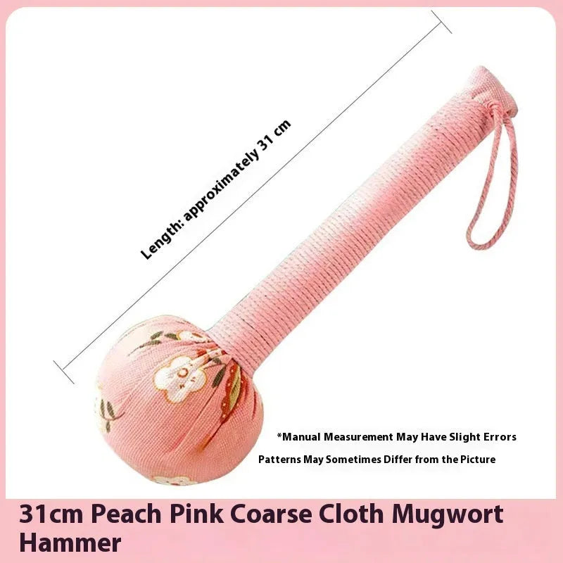 Argy wormwood handheld massage hammer for neck and shoulder massage, 26cm and 31cm, five colours