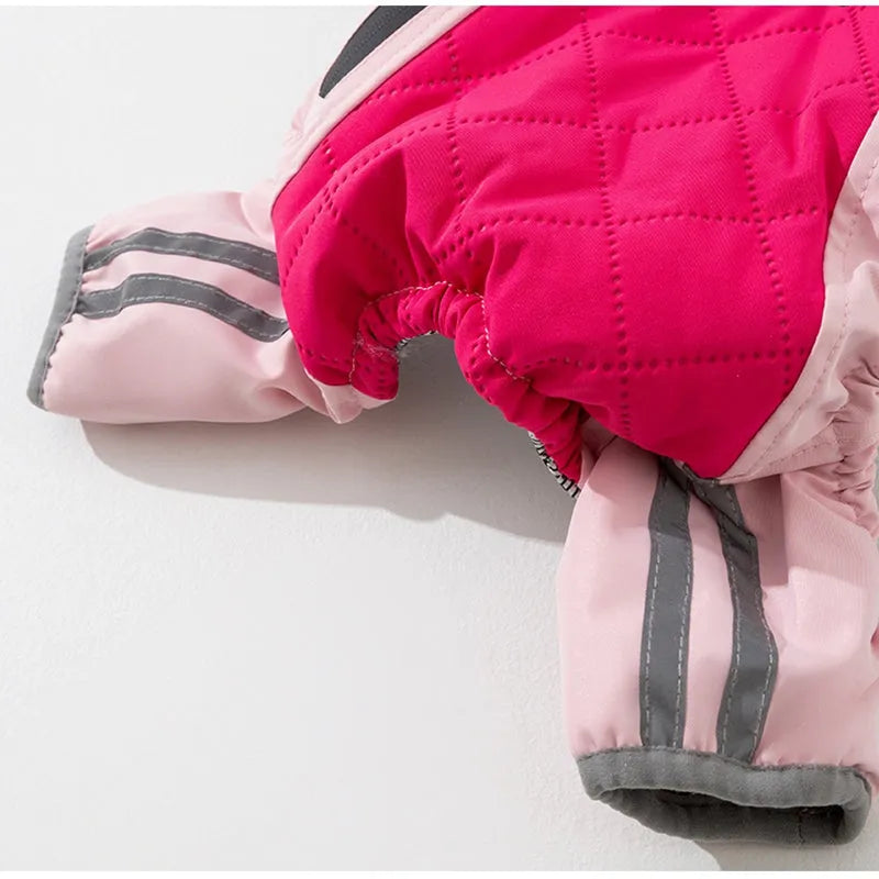 Autumn winter dog down jacket with fleece lining for small medium dogs in red and yellow colour options