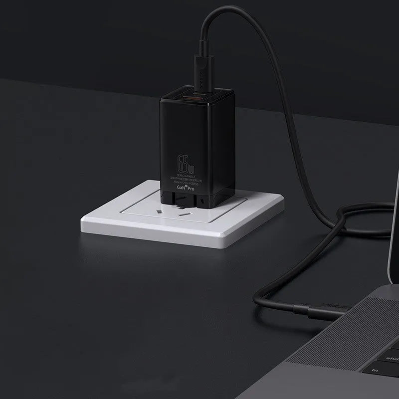 White multi-port vehicle fast charger with USB and Type-C ports for 12V car systems