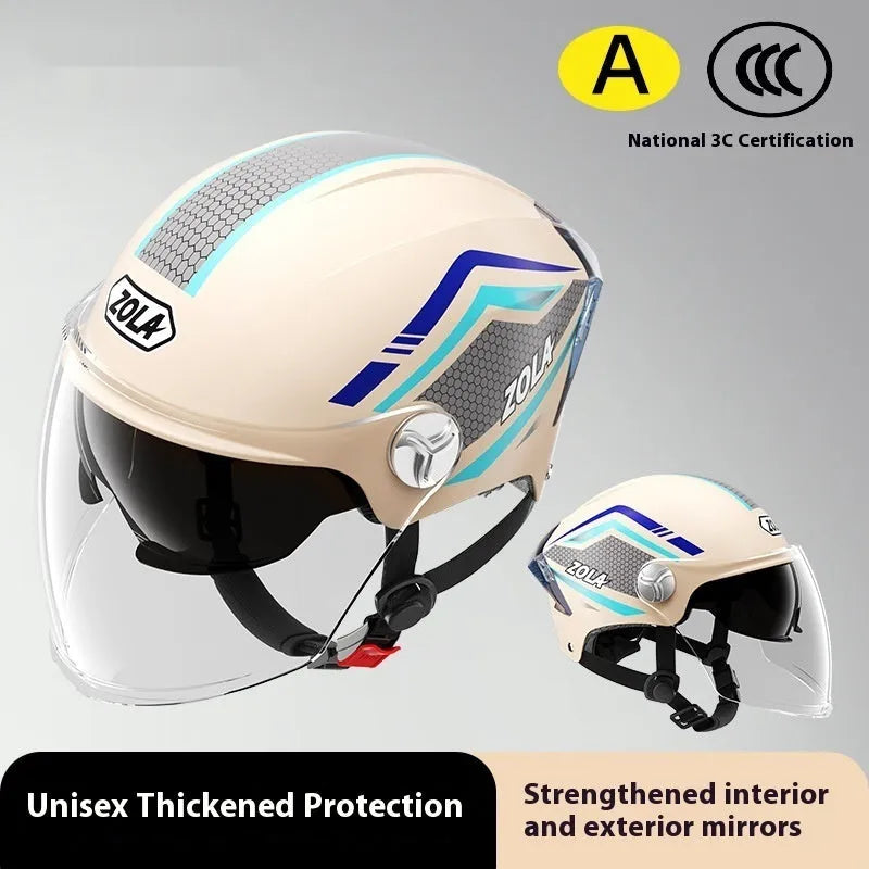 Children's 3C certified ABS motorcycle helmet in double mirror finish colours