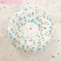Soft cotton cat collar with cartoon print, adjustable XXS to L, on a white background