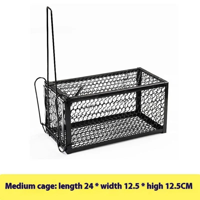 Automatic mouse trap cage for indoor rodent control in three sizes
