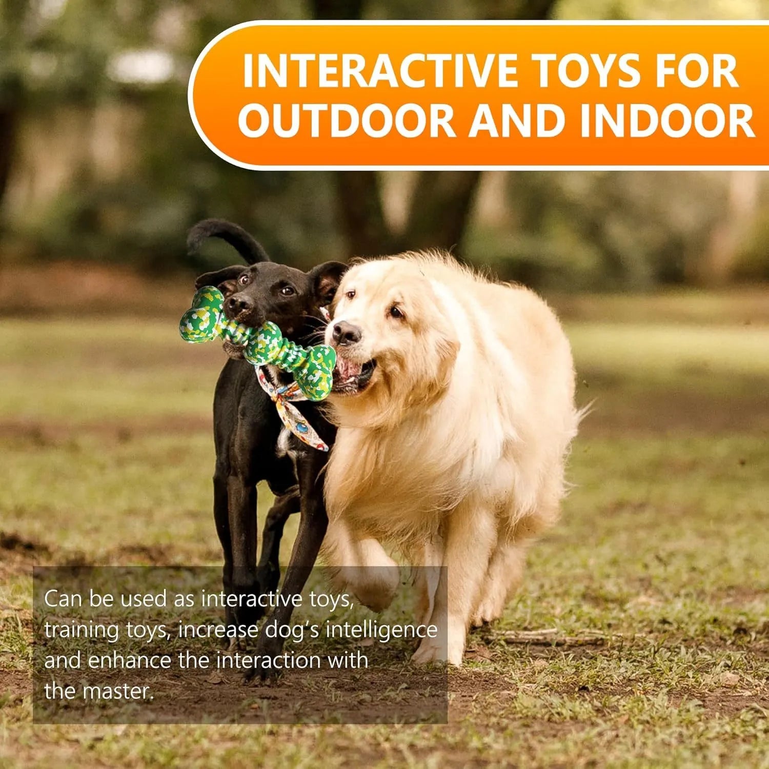 Organic natural rubber dog chew toy in camouflage colours for large breeds and aggressive chewers.