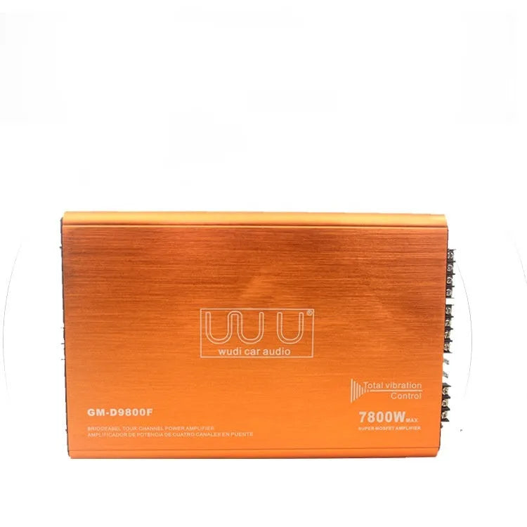 Car four-way power amplifier 7800W 4-channel audio aluminium alloy chassis 2.7kg