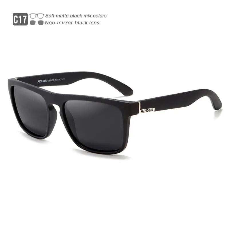 Men's polarized sports driving sunglasses with full frame, UV400 protection, and multiple colour options