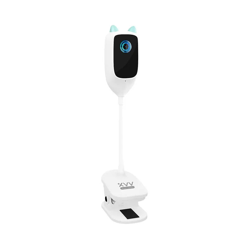 White transparent smart baby monitor with 1080p HD, infrared night vision and 150-degree ultra wide angle