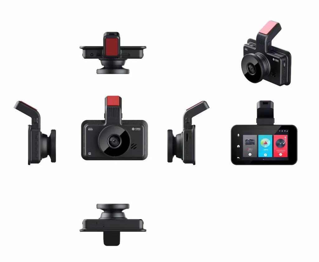 3-inch screen car DVR dash camera with dual lens system for front and back recording