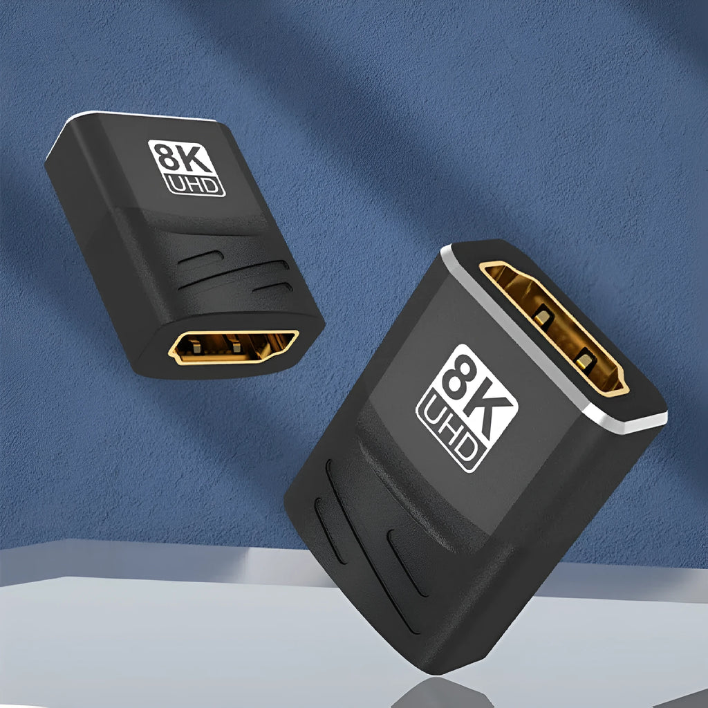 8K HDMI interface converter male to female with gold-plated connectors and PVC cable 1m length