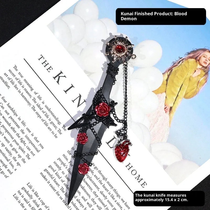 Bicai Bitter Darts handmade metal unpacking art knife in Aurora colour as DIY ornament accessory
