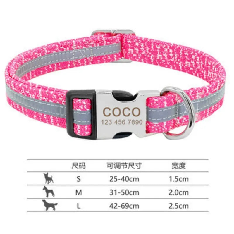 Nylon dog collar in green with metal buckle on white background