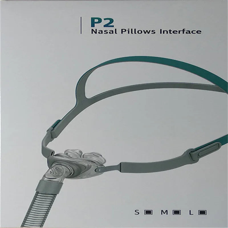 Ventilator nasal pillow replacement accessories with silicone cushions and headband in box packaging