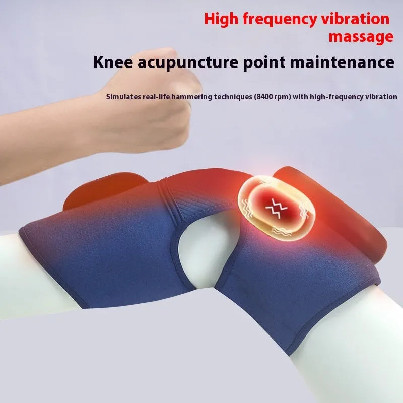 Airbag blue self-heating knee massager with adjustable power control