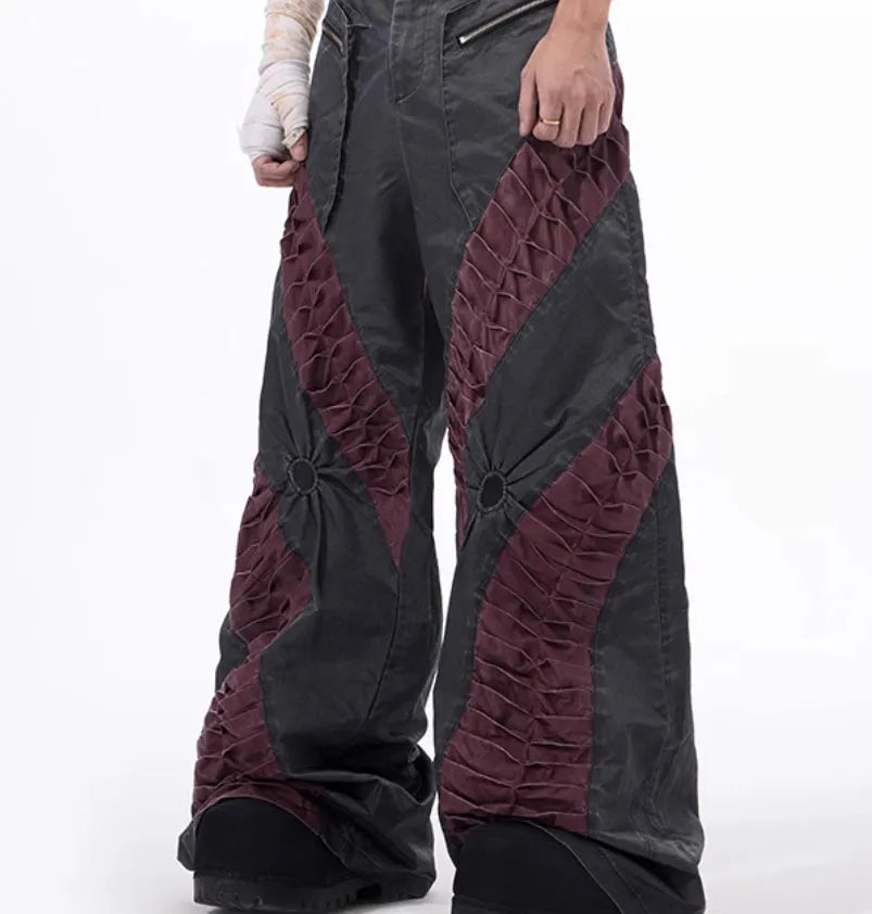 Retro three-dimensional keel casual pants in rayon fabric for summer sports wear