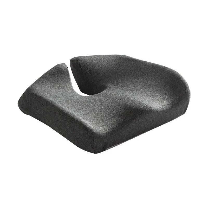 Memory foam office chair cushion measuring 36x40x11cm in polyester fabric with solid colour design