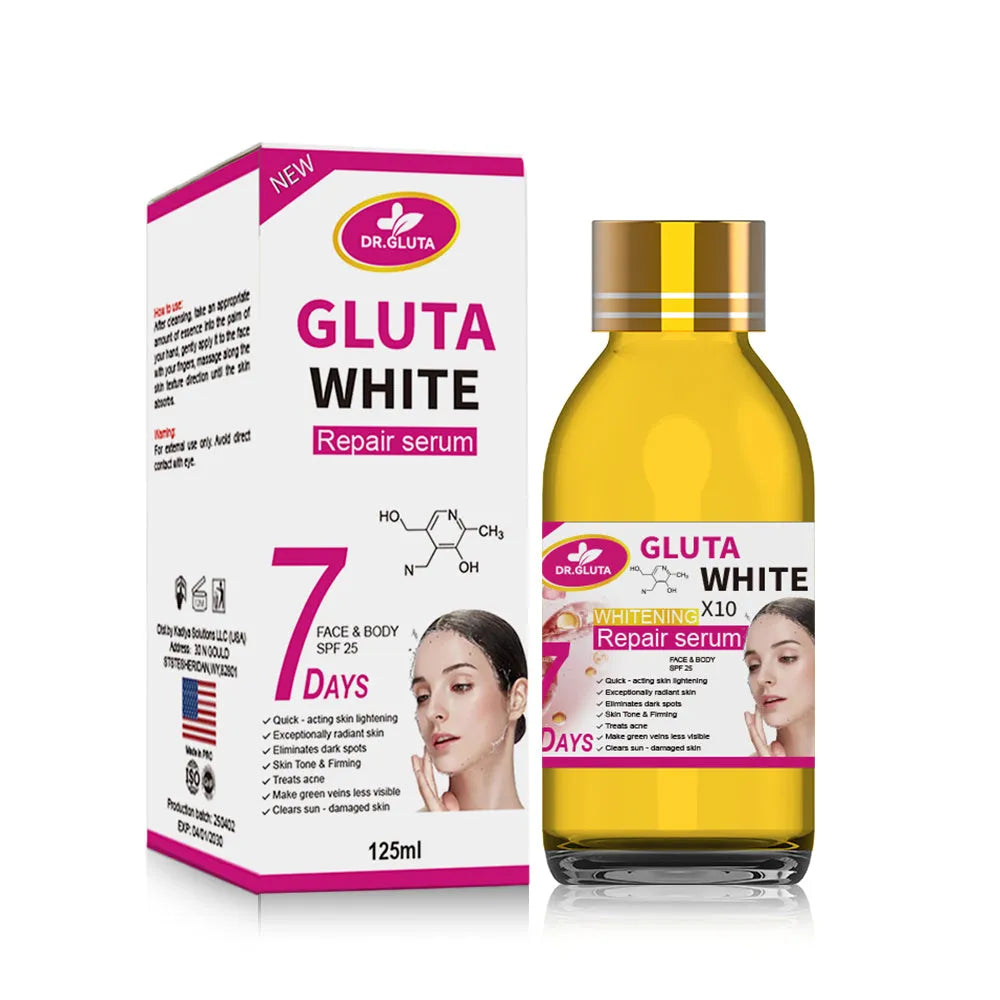 Glutathione Whitening Serum 125ml bottle for face brightening and anti-aging treatment