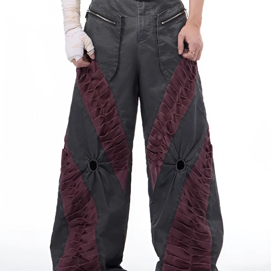 Retro three-dimensional keel casual pants in rayon fabric for summer sports wear