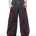Retro three-dimensional keel casual pants in rayon fabric for summer sports wear