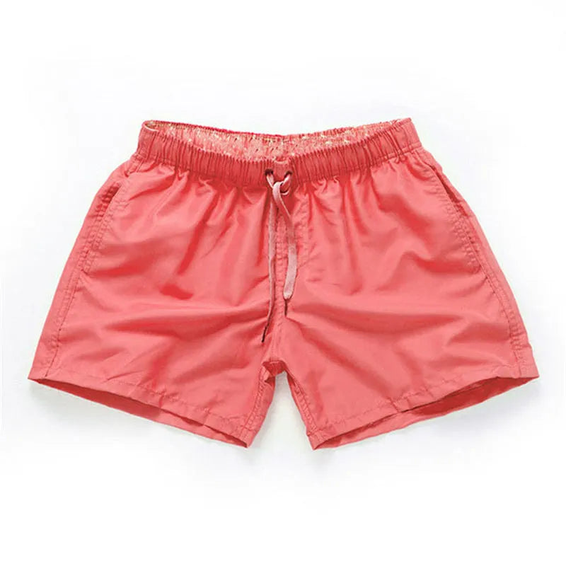 Men's straight leg polyester beach shorts in multiple colours and sizes