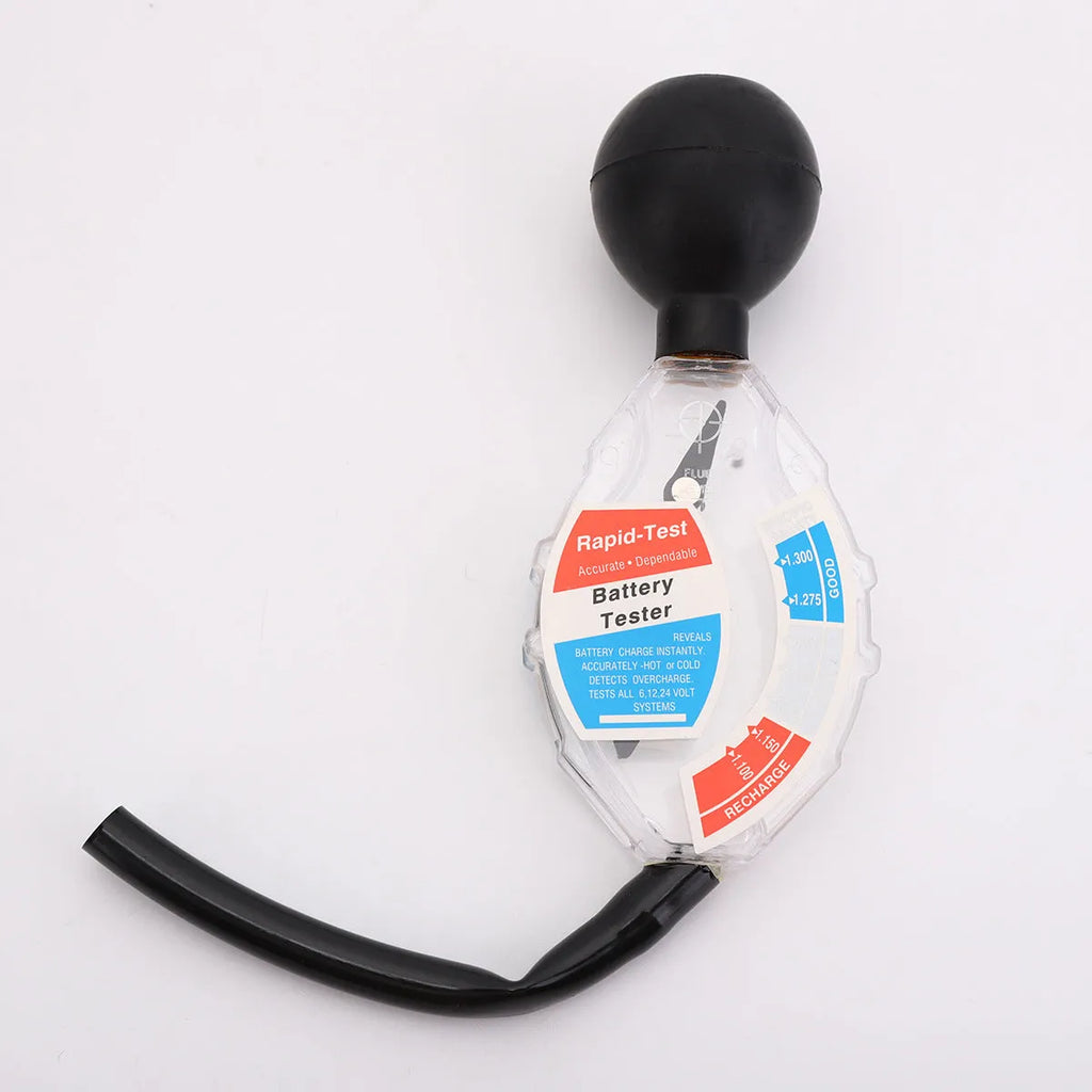 Suction electrolyte hydrometer instrument for lead acid battery testing
