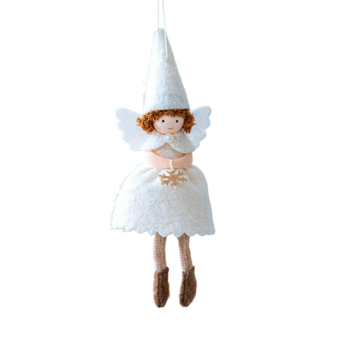 White or pink cloth Christmas felt pendant ornament for girls skirts