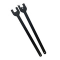 Land Rover fan wrench coupler tool set with 36mm and hole-style 40mm alloy steel spanners.