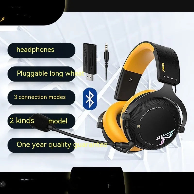 G760 head-mounted headphones with microphone, 50mm moving coil drivers, wired USB or wireless three-template version