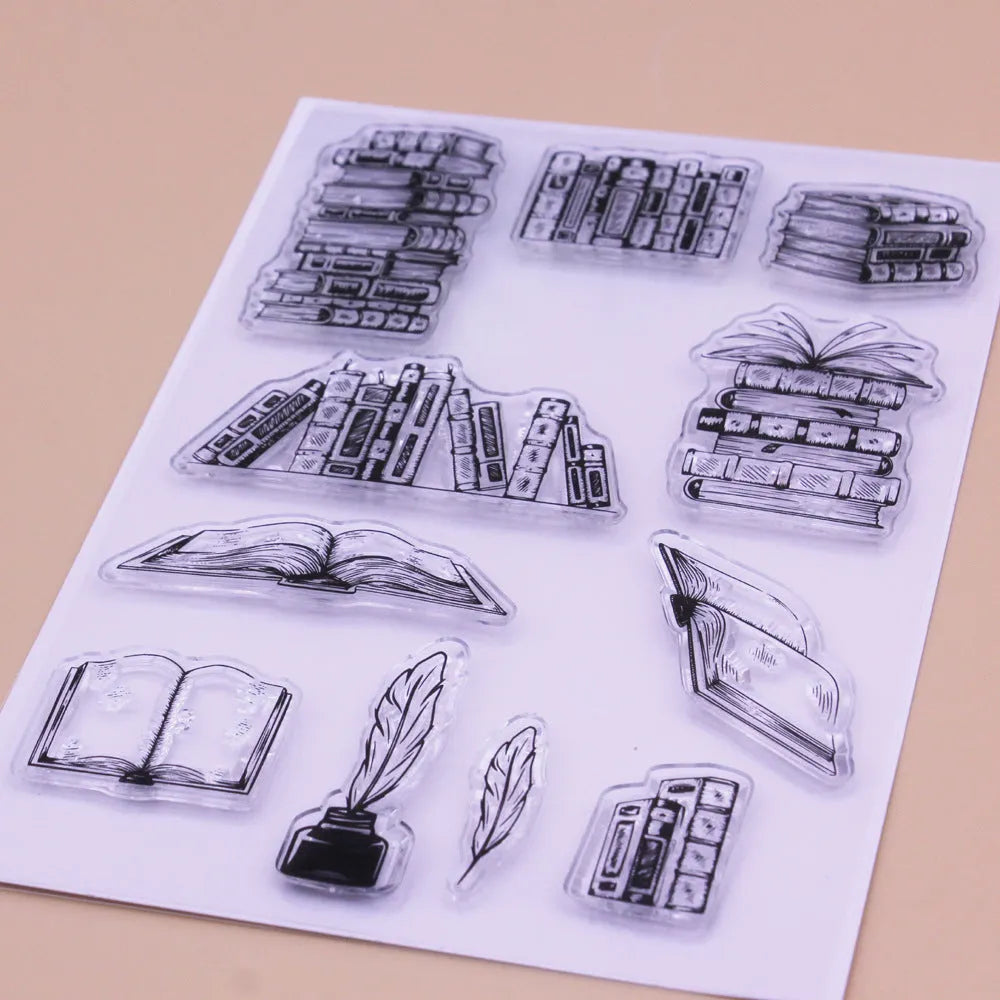 Transparent silicone stamp with seal pattern measuring 11 by 16 centimetres