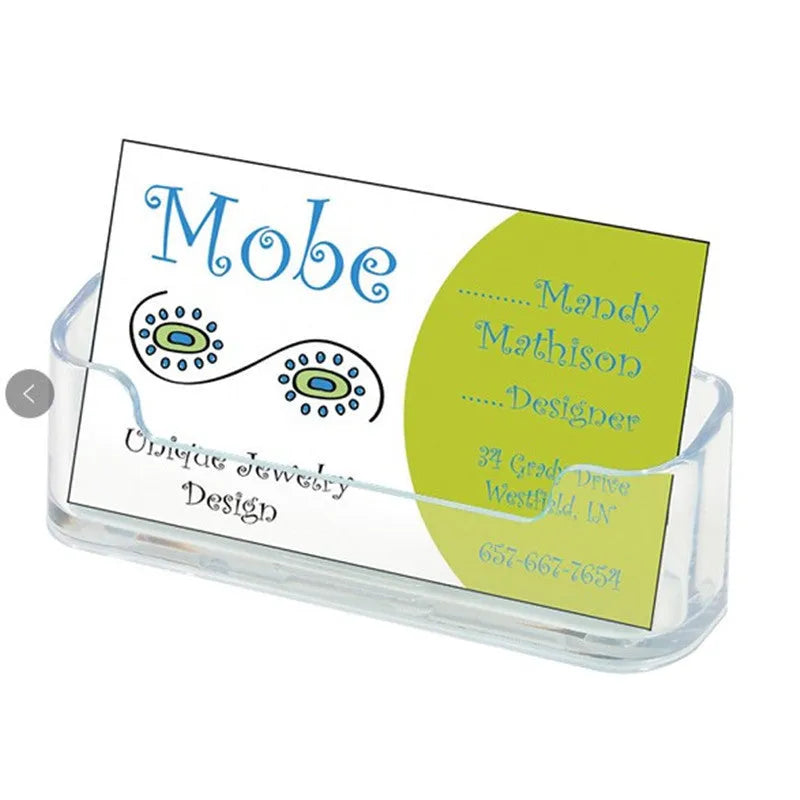 A6 single-layer acrylic desktop document rack for business cards, imported PS material, 9.69x5cm