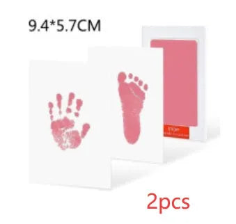 Baby hand and foot print disposable ink pad in pink for newborn keepsake crafting